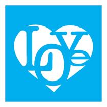 Stencil de Acetato para Pintura 10x10 cm OPA - 1309 - Love