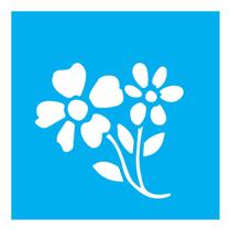 Stencil de Acetato para Pintura 10x10 cm OPA - 131 - Flores I Stencil de Acetato para Pintura 10x10 cm OPA - 131 - Flores I