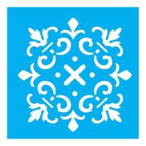 Stencil de Acetato para Pintura 10x10 cm OPA - 1346 - Ladrilho Cruzeta