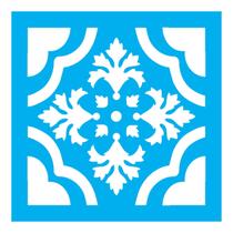 Stencil de Acetato para Pintura 10x10 cm OPA - 1350 - Ladrilho Trevo