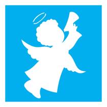 Stencil de Acetato para Pintura 10x10 cm OPA - 2106 - Anjo I
