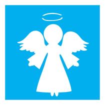 Stencil de Acetato para Pintura 10x10 cm OPA - 2107 - Anjo II