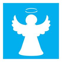 Stencil de Acetato para Pintura 10x10 cm OPA - 2108 - Anjo III