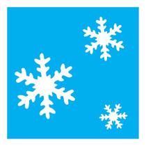 Stencil de Acetato para Pintura 10x10 cm OPA - 316 - Flocos Neve