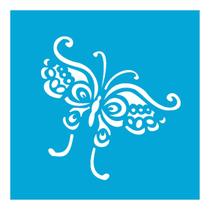 Stencil de Acetato para Pintura 10x10 cm OPA - 364 - Borboleta Tatoo Stencil de Acetato para Pintura 10x10 cm OPA - 364 - Borboleta Tatoo