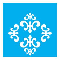 Stencil de Acetato para Pintura 10x10 cm OPA - 500 - Medalhão Imperial