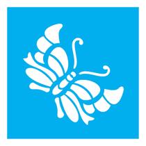 Stencil de Acetato para Pintura 10x10 cm OPA - 776 - Borboleta Colorida