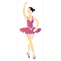Stencil de Acetato para Pintura 10x30 Bailarina Opa 699