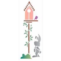 Stencil de Acetato para Pintura 10x30 Casa Passarinho Opa 1891