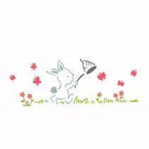 Stencil de Acetato para Pintura 10x30 Coelho Borboleta Opa 2821