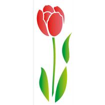 Stencil de Acetato para Pintura 10x30 Flor Tulipa Ii Opa 1871