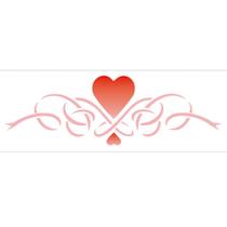 Stencil de Acetato para Pintura 10x30 Lacos Coracao Opa 113