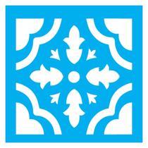 Stencil De Acetato Para Pintura 14x14 cm OPA - 1362 - Ladrilho Coração