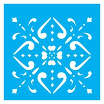 Stencil De Acetato Para Pintura 14x14 cm OPA - 1364 - Ladrilho Espada Stencil De Acetato Para Pintura 14x14 cm OPA - 1364 - Ladrilho Espada