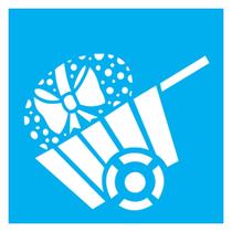 Stencil De Acetato Para Pintura 14x14 cm OPA - 1896 - Carrinho Com Ovo De Páscoa Stencil De Acetato Para Pintura 14x14 cm OPA - 1896 - Carrinho Com Ovo De Páscoa