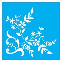 Stencil De Acetato Para Pintura 14x14 cm OPA - 2010 - Estamparia Flor