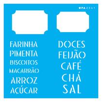 Stencil De Acetato Para Pintura 14x14 cm OPA - 2341 - Tag Alimentos