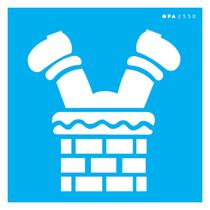 Stencil De Acetato Para Pintura 14x14 cm OPA - 2550 - Papai Noel Chaminé