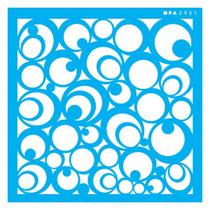 Stencil De Acetato Para Pintura 14x14 cm OPA - 2921 - Estamparia Geométrica Círculos