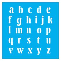 Stencil De Acetato Para Pintura 14x14 cm OPA - 974 - Alfabeto II