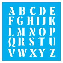 Stencil De Acetato Para Pintura 14x14 cm OPA - 975 - Alfabeto III