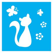 Stencil De Acetato Para Pintura 14x14 cm OPA - 988 - Gata
