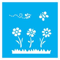 Stencil De Acetato Para Pintura 14x14 cm OPA - 991 - Jardim