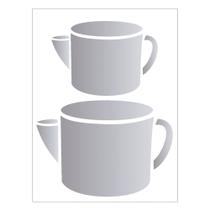 Stencil de Acetato para Pintura 15x20 Canecas Opa 1838 Stencil de Acetato para Pintura 15x20 Canecas Opa 1838