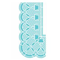 Stencil de Acetato para Pintura 15x20 Cantoneira Renda Iii Opa 2840