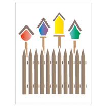 Stencil de Acetato para Pintura 15x20 Casas Passaro Opa 1046 Stencil de Acetato para Pintura 15x20 Casas Passaro Opa 1046