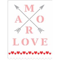 Stencil de Acetato para Pintura 15x20 Cm Amor - Flechas - Opa3258 Stencil de Acetato para Pintura 15x20 Cm Amor - Flechas - Opa3258