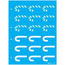 Stencil de Acetato para Pintura 15x20 Estampa Bengalas Natal Opa 3285