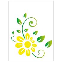 Stencil de Acetato para Pintura 15x20 Flor Girassol Esti Opa 757