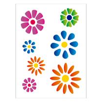 Stencil de Acetato para Pintura 15x20 Flores Diversas Opa 298