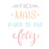 Stencil de Acetato para Pintura 15x20 Frase Faca Mais Opa 2445