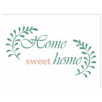 Stencil de Acetato para Pintura 15x20 Frase Home Sweet Hom Opa 2938