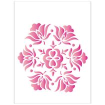 Stencil de Acetato para Pintura 15x20 Mandala Flores Ii Opa 424
