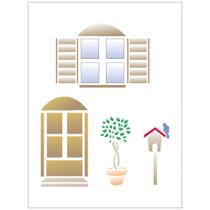 Stencil de Acetato para Pintura 15x20 Porta e Janela Opa 1068