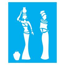 Stencil de Acetato para Pintura 20x25 cm OPA - 1322 - Africanas Stencil de Acetato para Pintura 20x25 cm OPA - 1322 - Africanas