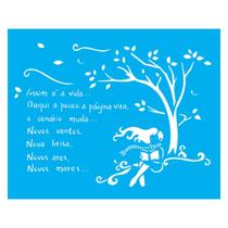 Stencil de Acetato para Pintura 20x25 cm OPA - 1336 - Poema Vida