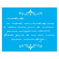 Stencil de Acetato para Pintura 20x25 cm OPA - 1387 - Poema Saudade