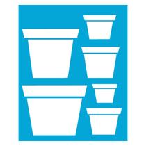 Stencil de Acetato para Pintura 20x25 cm OPA - 1457 - Vasos Stencil de Acetato para Pintura 20x25 cm OPA - 1457 - Vasos