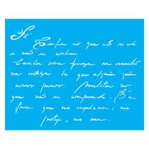 Stencil de Acetato para Pintura 20x25 cm OPA - 1882 - Religião Manuscrito Fé