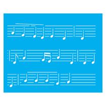 Stencil de Acetato para Pintura 20x25 cm OPA - 2074 - Notas Musicais Stencil de Acetato para Pintura 20x25 cm OPA - 2074 - Notas Musicais