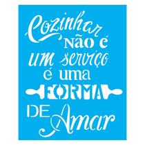 Stencil de Acetato para Pintura 20x25 cm OPA - 2184 - Frase Cozinhar