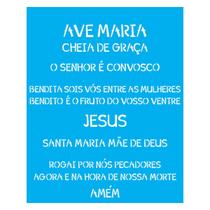 Stencil de Acetato para Pintura 20x25 cm OPA - 2193 - Religião Oração Ave Maria