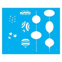 Stencil de Acetato para Pintura 20x25 cm OPA - 2311 - Bolas Estampadas Natal