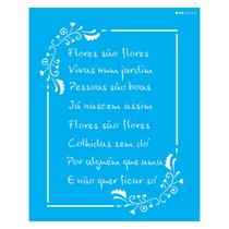 Stencil de Acetato para Pintura 20x25 cm OPA - 2449 - Poema Flores