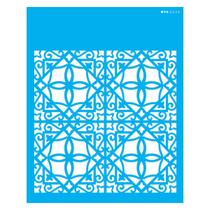 Stencil de Acetato para Pintura 20x25 cm OPA - 2456 - Estamparia Grade Ponta de Lança