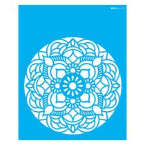 Stencil de Acetato para Pintura 20x25 cm OPA - 2460 - Mandala Flor Redonda